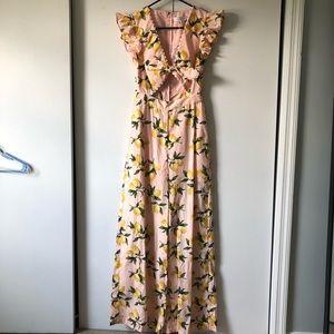 As Easy As It Comes Light Pink Print Jumpsuit